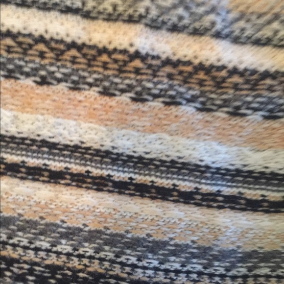 Multi stripe mustard yellow white grey sweater - Picture 3 of 3